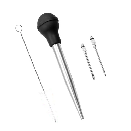 Gatuida Turkey Seasoning Injector Kit - Professional BBQ Meat Injector for Juicy Turkey - Chicken and Pork for Marinades Barbecue Sauce and Flavorful Spices Easy to Use