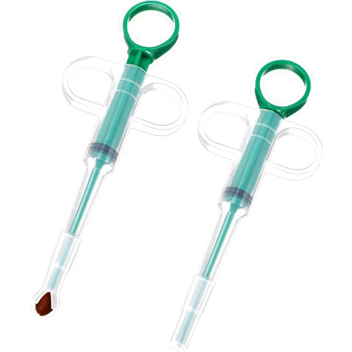 Nuanchu 2 Pieces Pet Pill Plunger Popper for Small Cats Dogs Pill Gun Dispenser Shooter Pet Piller Soft Tip Tablet Syringe Pusher Animal Medicine Feeder for Feeding Accessories (Green)