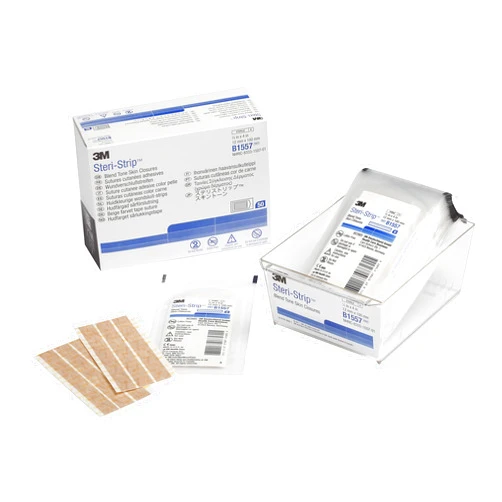 Steri-Strip 3M™ Steri-Strip™ Blend Tone Skin Closures, B1557, Tan, 1/2 in x 4 in (12mm x 100mm), 50 Bag/Carton, 4 Carton/Case
