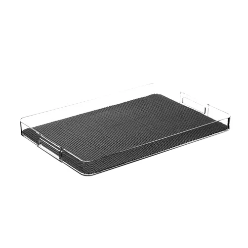 Kraftware Fishnet Collection Rectangular Serving Tray, 19x13 inch, New Yellow