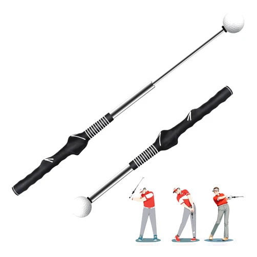 HRUIYL Retractable Golf Swing Trainer, Golf Grip Trainer, Golf Training Aid for Warm-Up, Golf Swing Training Aid, Grip Trainer Golf Club, Strength & Tempo Training for Chipping Hitting