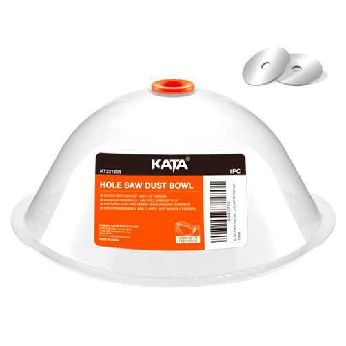 KATA 1 Pack Silicone Dust Bowl for Hole Saw, Hole Cutting Drywall and Ceiling Tile for Installing Recessed Lights, Hole Saw Accessories and Works with All Hole Saws, Extra 2pieces Metal Ring