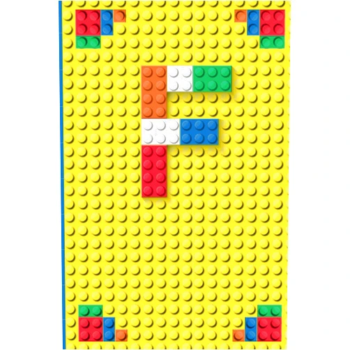 Pearl Press Brick Blocks Note Book - Initial 'F' - Size 6