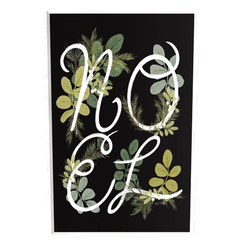 Stupell Industries Noel Intertwined Botanical Leaves Wood Wall Art, Design by House Fenway