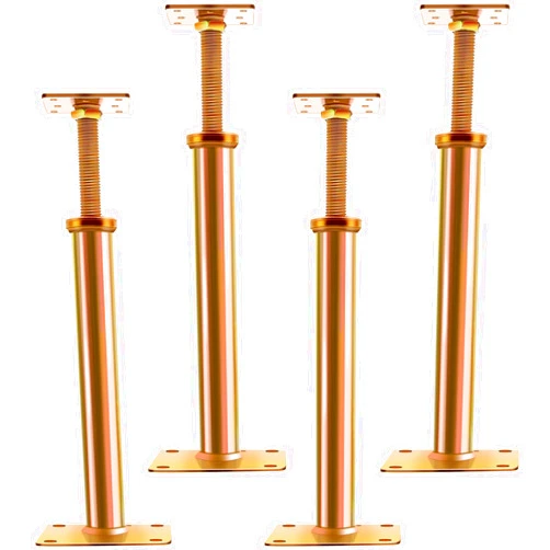Threlaco 4 Pcs Adjustable Floor Jack House Floor Jacks Post Pole Galvanized House Jacks for Leveling 11.81-15.16 Inches Adjustment Height Range Capacity Temporary Support Lifting Basement Joist