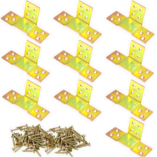 Generic 10 Set Invisible Bed Hinge Metal Thickened Invisible Furniture Bed Connection Accessories - The Ultimate Space-Saving Solution for Beds, Sofas, and More - Easy Installation & Long-Lasting Performance