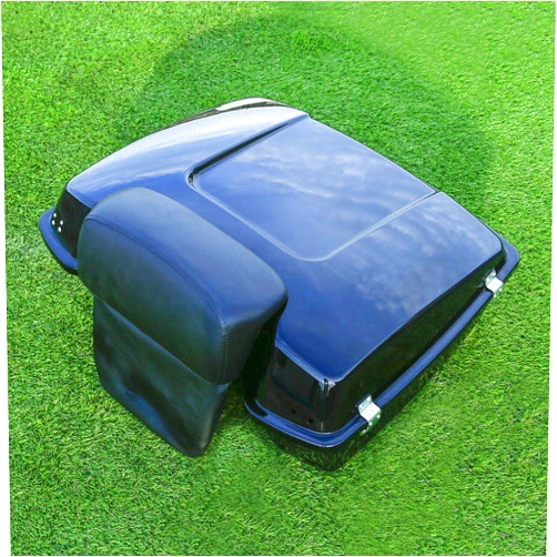 TCT-MOTORPARTS TCT-MT Chopped Tour Pack Pak Trunk & Backrest Fit for Harley Touring Road Glide King Street Electra 1997-2013 Classic FLHTC FLHTCU FLHTK FLHTP Anniversary Vivid Black 2012 2011 2010 09