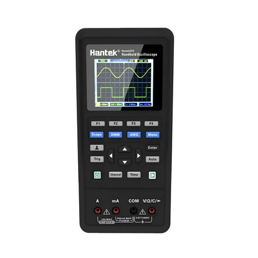 Hantek2D72 Handheld Oscilloscope 2CH+1 70MHz with Waveform Generator and Multimeter 3 in 1 Multifunction Tester 2CH+AFG+DMM Scope
