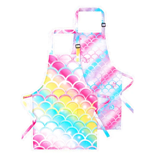 WERNNSAI 2 Pack Kids Aprons for Toddler Art Aprons Kids Toddler Paint Art Smock