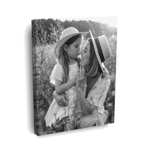 DROLLX Custom Canvas Prints with Your Photos Black and White Painting Personalized Gifts (8“x10”)