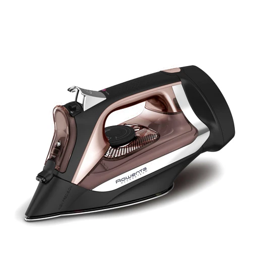 Rowenta, Iron, Access Stainless Steel Soleplate Steam Iron with Retractable Cord, Powerful Steam Diffusion, Auto-off, Anti-Drip, 1725 Watts, Ironing, Black Clothes Iron, DW2459