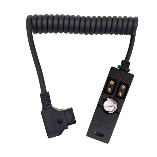 Chikoni D-tap Male to 3 Port Female Splitter Power Cable Hub Connector with C Type and Indicator Light Suitable for Anton Bauer V-Mount ARRI RED Camera TILTA Steadicam IDX Battery, for D-Tap outputs