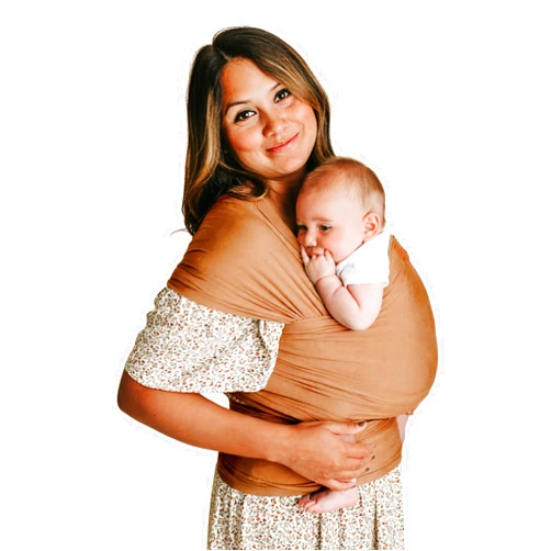Tuck and Bundle Baby Wrap Carrier for Newborns, Infant Carrier for Babywearing, 8-35 lb Lightweight Soft Tencel Modal Baby Wraps, Baby Essentials, Best for Baby Shower, 0-18 Months Old - Sandstone
