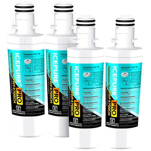 ICEPURE PRO ADQ74793501 NSF/ANSI 401 Certified Replacement LT1000P Kenmore Elite 46 9980, ADQ747935 LT1000PC LT1000 MDJ64844601 ADQ74793502 LMXS28626S LFXS26973S Refrigerator Water Filter, 4PACK