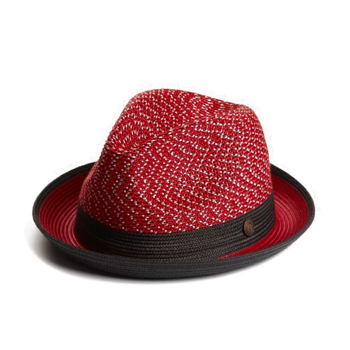 DASMARCA ENZO Two-Tone Summer Braided Crushable Trilby hat for Men and Women
