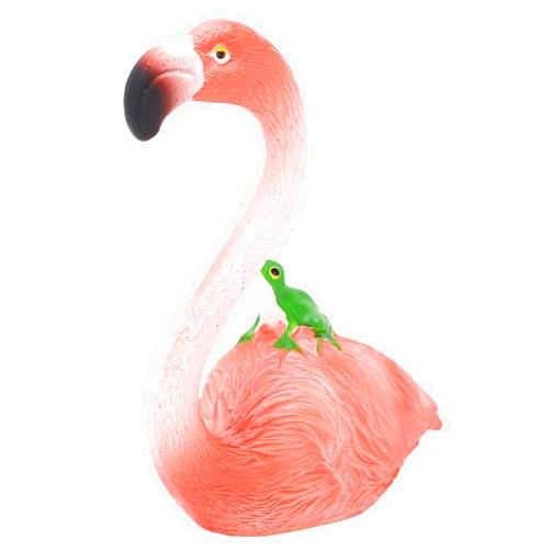 Aladeno Pink Flamingo and Frog Garden Statues Outdoor Decor Lawn Statues Resin Figurines for Yard Decorations Indoor Home Office Desktop Patio Porch Decoration Ornaments