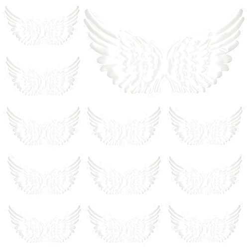 Lind Kitchen 12PCS Mini Wings DIY Costume Backpack Accessary Crafts Angel Wings Craft Angel Wings Decorative Props, White