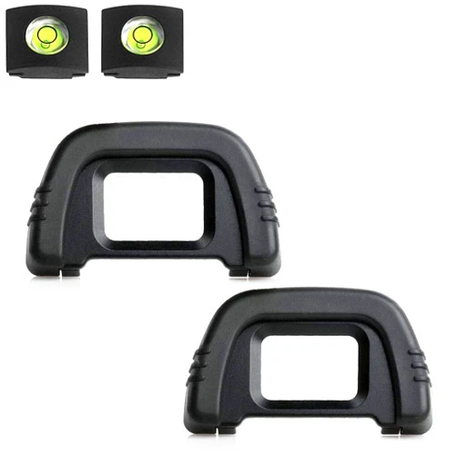 ULBTER D90 D7000 Eyepiece Eyecup Eye Cup DK-21 for Nikon D750 D610 D600 D300 D200 D80 D70 D50 Camera Viewfinder, ULBTER Eyepiece Cover & Hot Shoe Cover -(2+2 Pack)