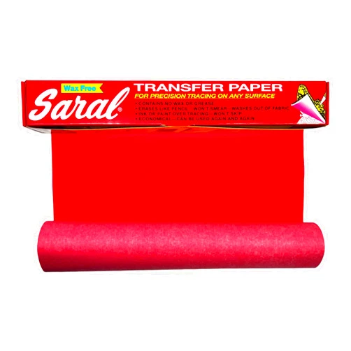 Saral RED SARAL Wax-Free Transfer (Tracing) Paper for Precision Tracing on Any Surface-12 inches x 12 Foot roll
