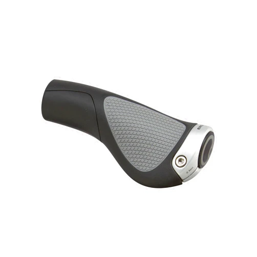 Ergon GP1 Mountain Bike Grips, Black/Gray, Rubber