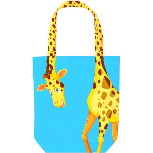 CurryFerry Giraffe Tote Bag - Giraffe Gifts for Women - Funny Giraffe Decor - Giraffe Lover Gift Bag for Women - Canvas Reusable Large Halloween Tote Bag for Grocery Shopping Beach - Book Tote Bag (Blue Giraffe)
