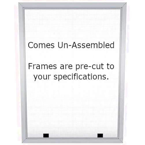 Meniacle Products Custom Size Window Screen Kit (Mill (Silver)) Assembly Required