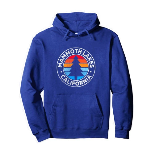 Vintage Mammoth Lakes CA Shirts & Retro Tees Mammoth Lakes California CA Vintage Graphic Retro 70s Pullover Hoodie