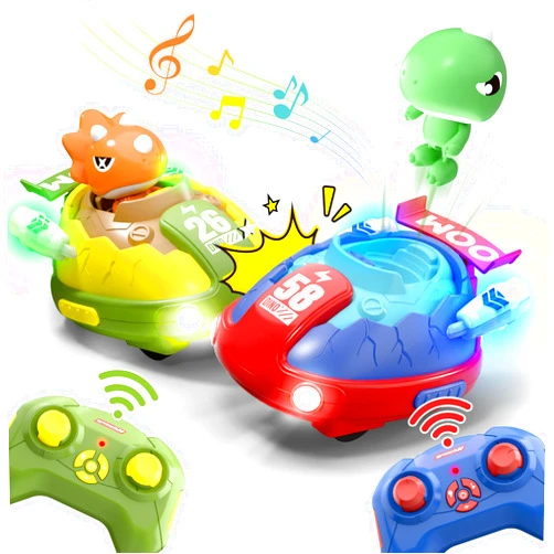iPlay, iLearn Kids Dinosaur Remote Control Car Toys Set, Dino RC Race Vehicles Playset, Electronic Bump Pop Game, Cool Indoor Outdoor Birthday Gift 3 4 5 6 7 8-12 Years Old Toddlers Boys Children Teen
