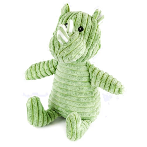 Giftable World Metropawlin Pet Plush Pet Toy Striped Corduroy with Squeaker and Crinkle Ears Dog Chew Toy