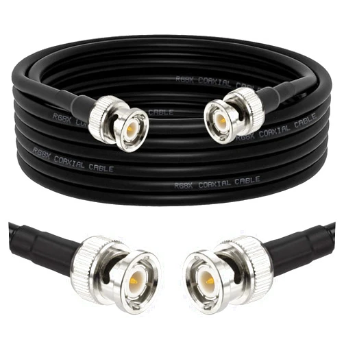 Superbat BNC Cable 10ft BNC Male to BNC Male Coax Cable 50 Ohm RG8X Coax Cable with BNC Connectors for Radio Scanner Antenna Modem Oscilloscope Spectrum Signal Generator etc.
