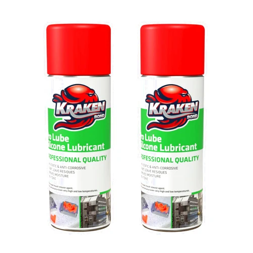 Kraken Bond Silicone Mold Release Spray - (2x12.3 oz) High Temperature Mold Release Agent for Epoxy Resin Lubricates Protects and Renews Anti-Static & Anti-Corrosive, 2 Pack