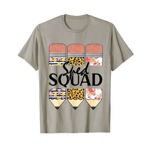 Back to school Sped Squad Special Ed Teacher Back To School Leopard Pencil T-Shirt