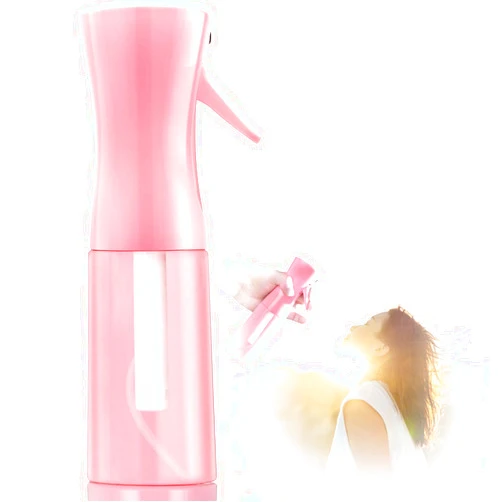 Leaflai Empty Spray bottles, Continuous Spray Bottle with Fine Mist for Hairstyling, Skincare,Plant Care,Pet Grooming, Valentines Gift Refillable Spray Container for Travel(Pink)