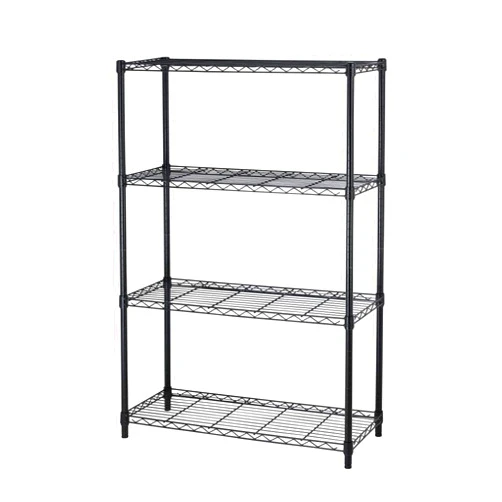 BestOffice 4 Tier Shelving Unit NSF Wire Shelf Metal Large Storage Shelves Heavy Duty Height Adjustable Commercial Grade Steel Utility Layer Shelf Rack Organizer 1000 LBS Capacity -14x36x54,Black