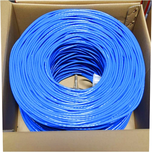 Premiertek 1000Ft Cat6 23AWG UTP Solid 4-Pairs Network Ethernet LAN Cable Bulk Blue (CAT6-CCA-1KFT-BL)