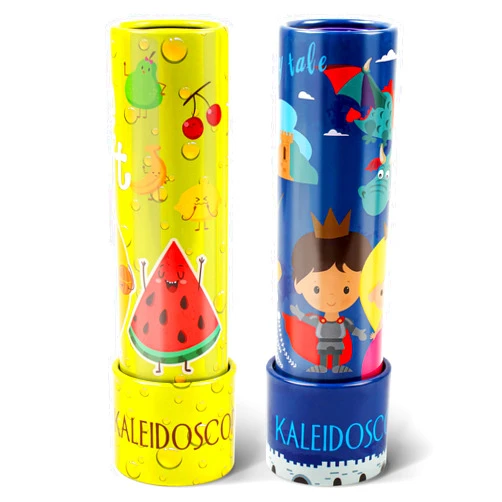 D-FantiX Classic Tin Kaleidoscopes for Kids, 2 Pack Retro Toys - Educational Toys with Metal Body, Boy Girl Birthday Party Favors Decorations, Christmas Stocking Stuffer Gift