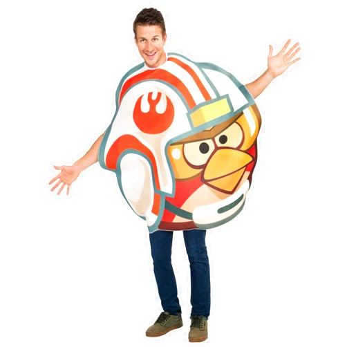 Rubies Rubie's Costume Co Men's Angry Birds Star Wars Luke Fighter Pilot Angry Bird Costume