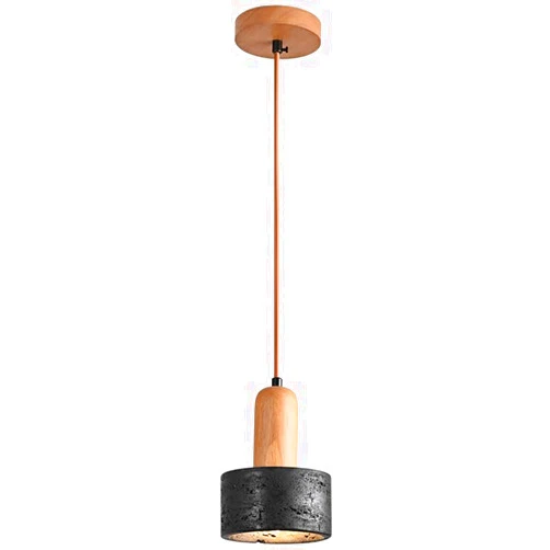 YQBDCKEDU Black Stlights Mid Century Modern Light Wood Rustic Farmhouse Chandelier Natural Marble Mini Ceiling Hanging Lamp for Kitchen Island Dining Table Bedroom Hallway