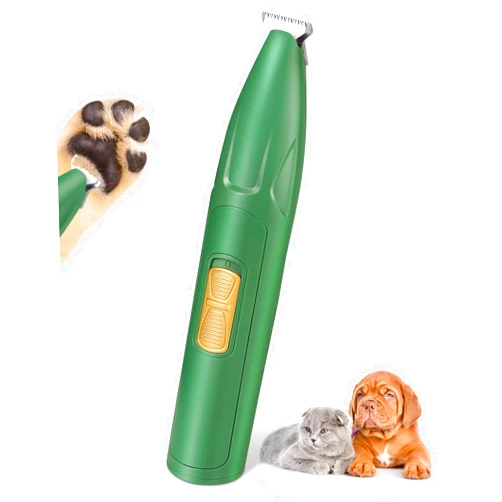 LEYOUFU Dog Paw Trimmer for Grooming, Cordless Small Pet Hair Grooming Clippers Low Noise Dog Clipper Shaver for Grooming Cat's Dog's Hair Around Paws, Eyes, Ears, Face, Rump (Green)