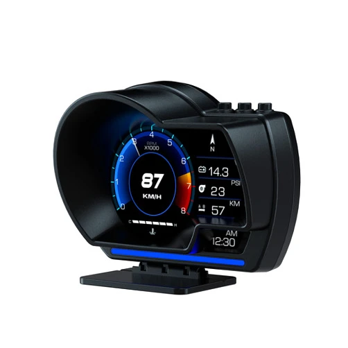 Wiiyii Car HUD Head Up Display P6, OBD+GPS Smart Gauge, Works Great for Most Cars (Black)