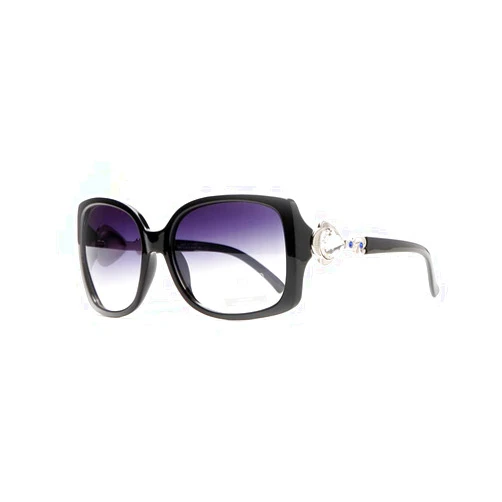 Anais Gvani By Dasein Womens Classic Square Frame Sunglasses UV400 Protection (1-Black)