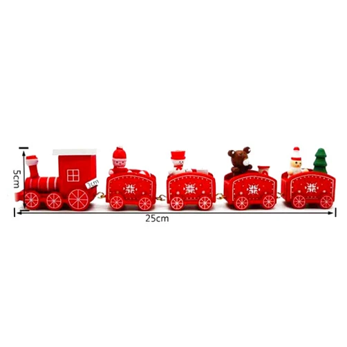 Ochine Christmas Wooden Train Rail Winter Wonderland Train Mini Train Decor Set Christmas Decoration Snowman Wood Train Sets Christmas Ornament Toy for Christmas Party, Kids and Adults Gift, Home Decor