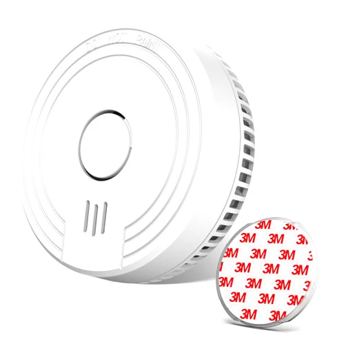 Ecoey Smoke Detector Fire Alarm with Photoelectric Technology, Fire Detector with Test Button and Low Battery Signal, Fire Alarm for Bedroom and Home, FJ136GB, 1 Pack Small