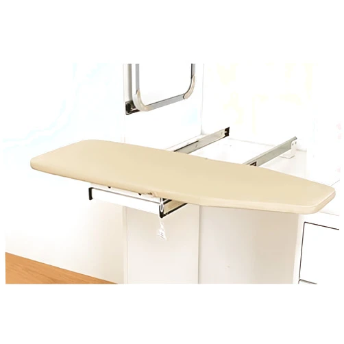 HIDE AWAY IRONING BOARDS Foldable Rotated Ironing Board Closet Pull-Out Stow Away in The Cabinet Ironing Station for Home, Apartment, Beige