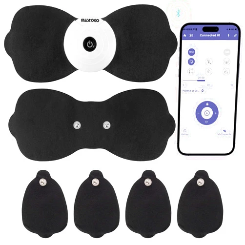 MASTOGO Wireless TENS Unit Muscle Stimulator, Pain Relief Massager - APP Controlled Bluetooth EMS Muscle Stimulator Machine, for Back, Sciatica, Shoulder Pain Relief