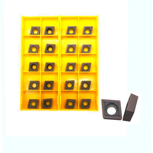 Zouzmin 20pcs CCMT09T304/CCMT32.51 Carbide Turning Inserts,CCMT Insert Mutilayer Coated CNC Lathe Replacement Cutters Inserts for Lathe Turning Tool Holder Boring Bar