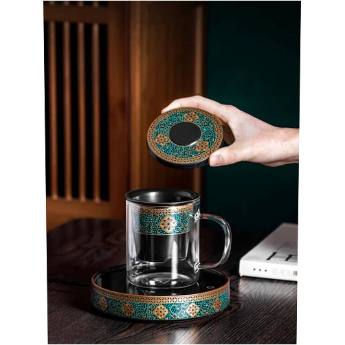 FILUNO Tea Sets for Women Tea Party Portable Mug Men's Office Mug Office Mug for Coworkers Office Mug with lid Tea Mug with lid and Infuser