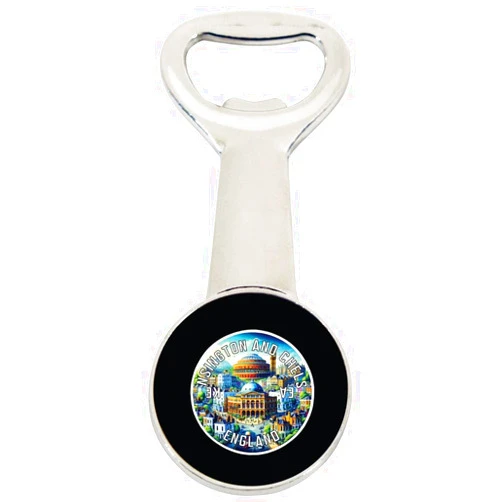 R and R Imports Kensington and Chelsea England Souvenir Destination Magnetic Bottle Opener 4-Pack