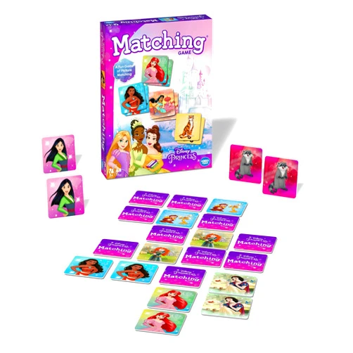 Wonder Forge Disney Princess Matching Game - Fun Memory Game for Kids Ages 3 and Up - Toddler Learning Toy Featuring Belle, Ariel, and Elsa and More Disney Princesses - Packaging May Vary