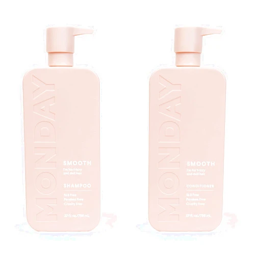 MONDAY HAIRCARE Smooth Bathroom Twin Pack (Shampoo + Conditioner) 887ml